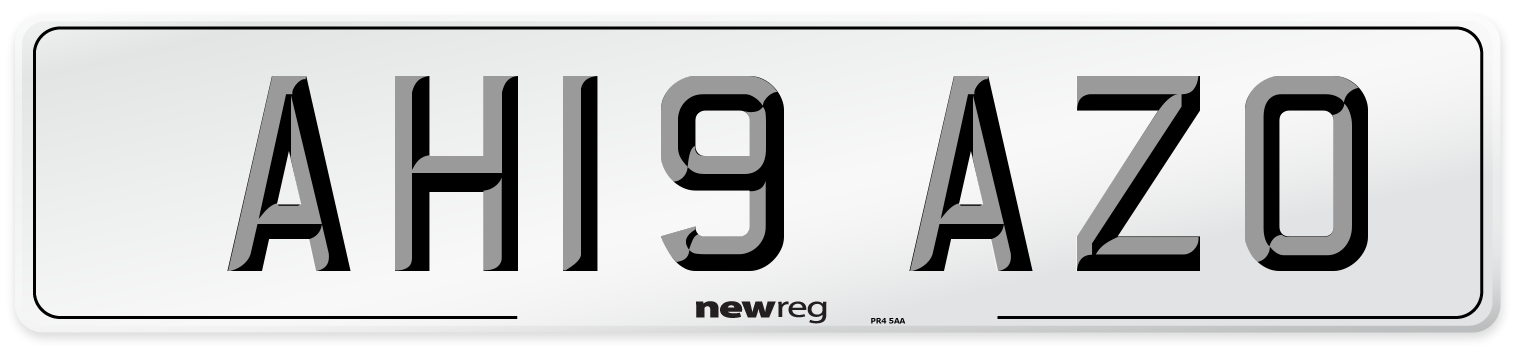 AH19 AZO Number Plate from New Reg